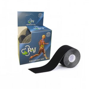 RAJ SİYAH Tape Sporcu Bandı Ağrı Bandı Kinesiology RAJ SİYAH Tape Sporcu Bandı Ağrı Bandı Kinesiology